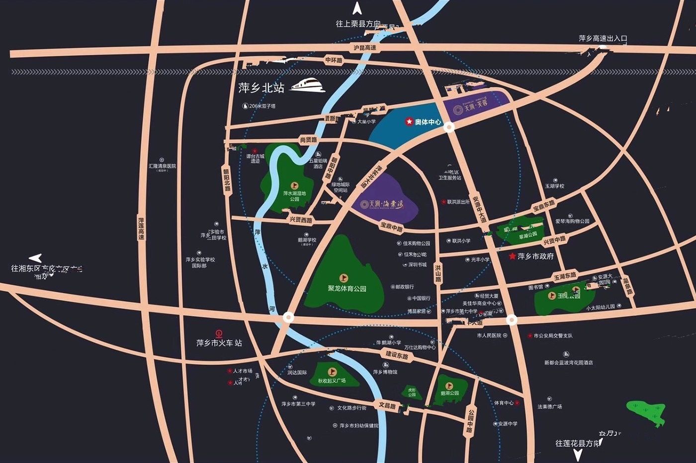 天润海棠湾位置交通图