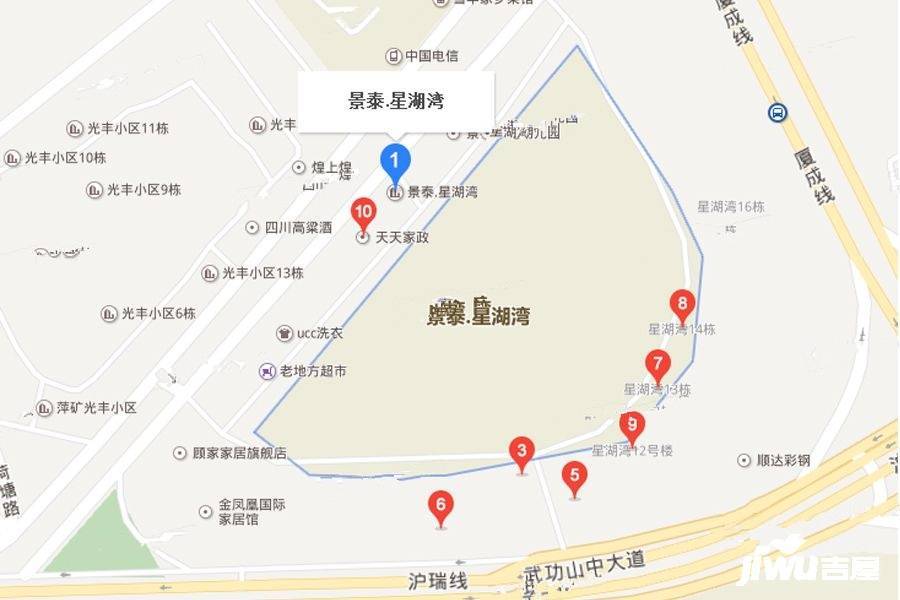 景泰星湖湾位置交通图