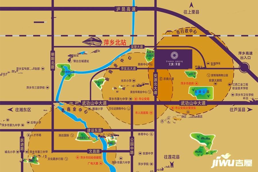 天润芙蓉位置交通图1