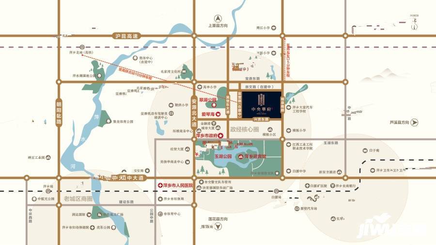 庄和中央华府位置交通图1