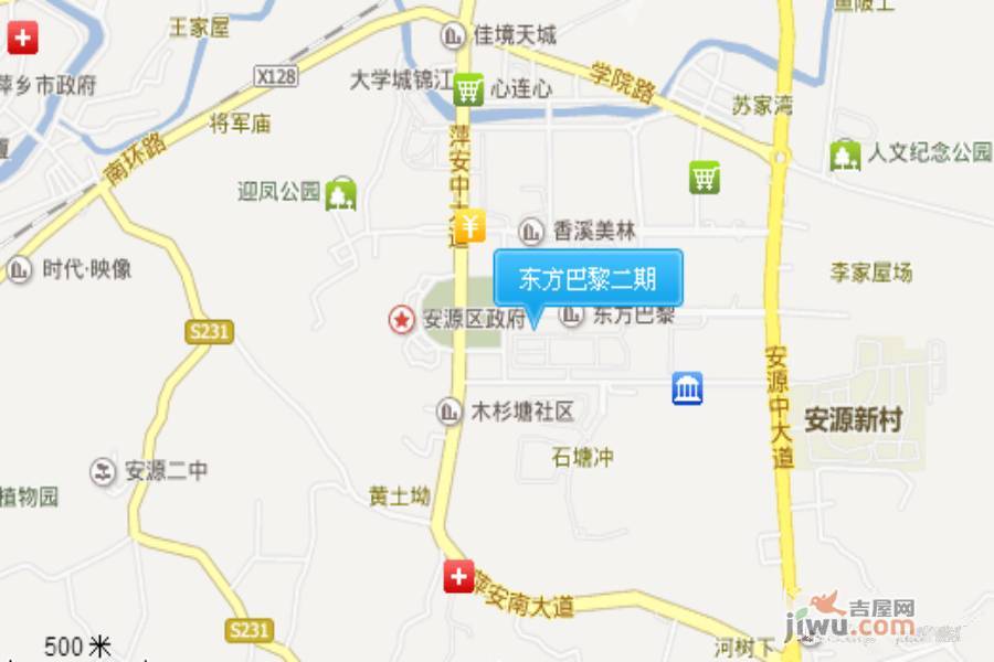 东方巴黎二期位置交通图1