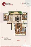 月湖山庄4室2厅2卫144㎡户型图